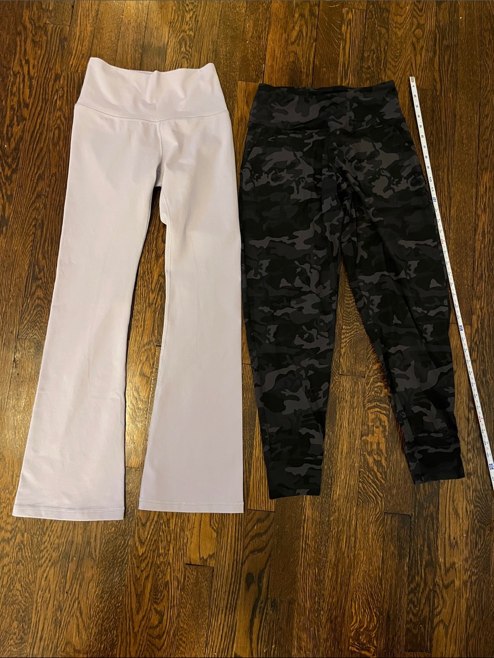 Ladies size S High-Rise Flare Leggings and Camo Leggings  - grey & Black